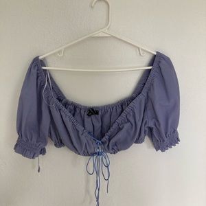 Pacsun periwinkle tied top